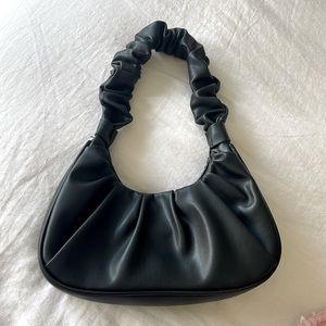 Ruched handle shoulder bag